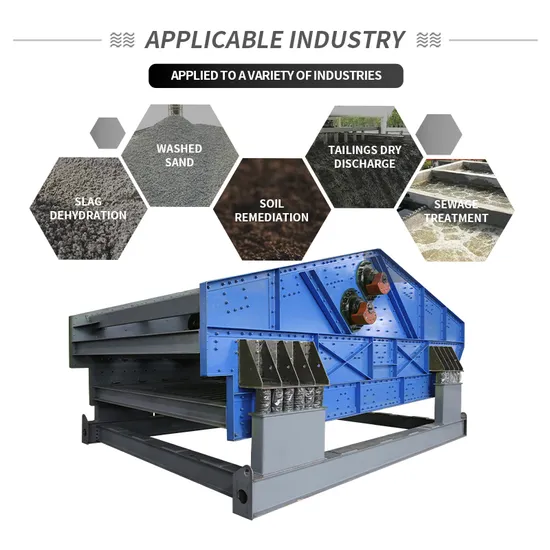 Salt Industry Dewatering Sieving Machinery Carbon Steel Dehydration Vibrating Screen